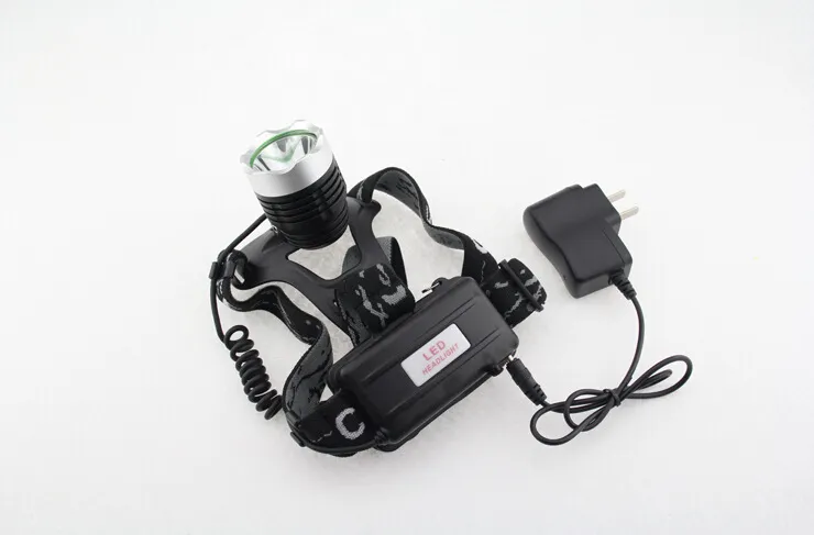 10W High Power Headlamp CREE LED Zoomable 3 Modes Rechargeable 18650 Battery CREE Xml T6 U2 LED Torch Light
