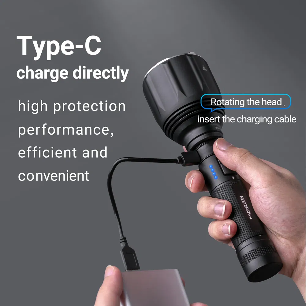 1100 Meter 1200 Lumen Ultra Long Range Tactical Flashlight Nextorch P82 Long Distance Police Tactical Torch