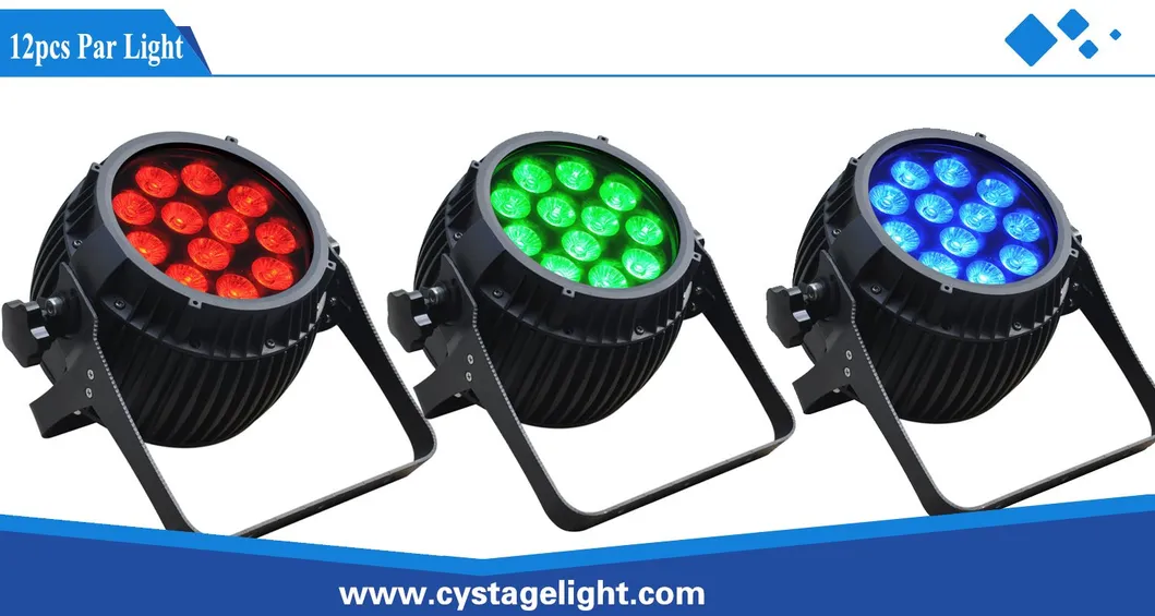 12X12W RGBWA UV 6in1 Outdoor LED PAR Can Light