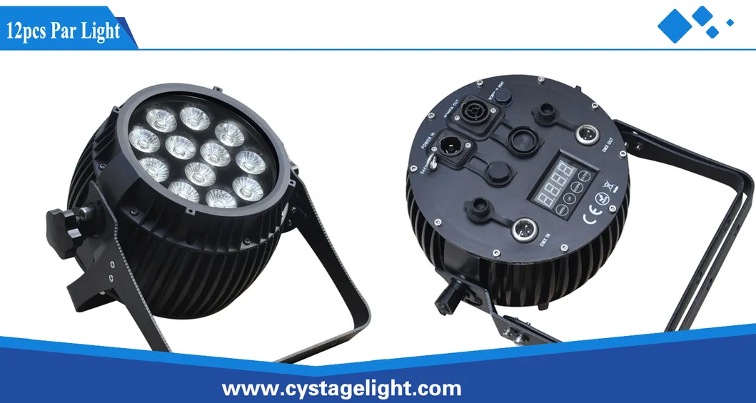12X12W RGBWA UV 6in1 Outdoor LED PAR Can Light