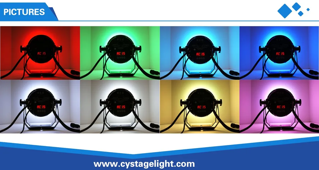 18PCS 10W RGBW 4in1 IP65 Waterproof DMX LED Wash PAR Can Lighting