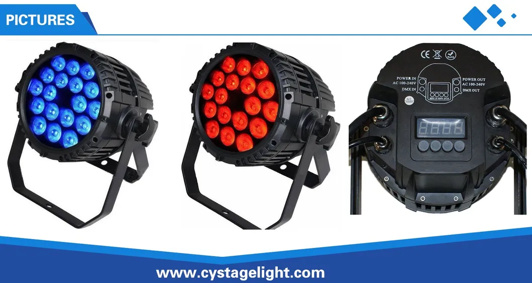 18PCS 10W RGBW 4in1 IP65 Waterproof DMX LED Wash PAR Can Lighting