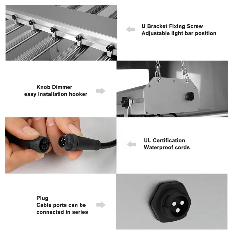 2.8umol Full Spectrum LED Growing Light Bulb for Farm Hydroponic Growth 480W 600W 660W 800W Ultraviolet Foldable Dimmable LED Plant Grow Lamp for Hemp
