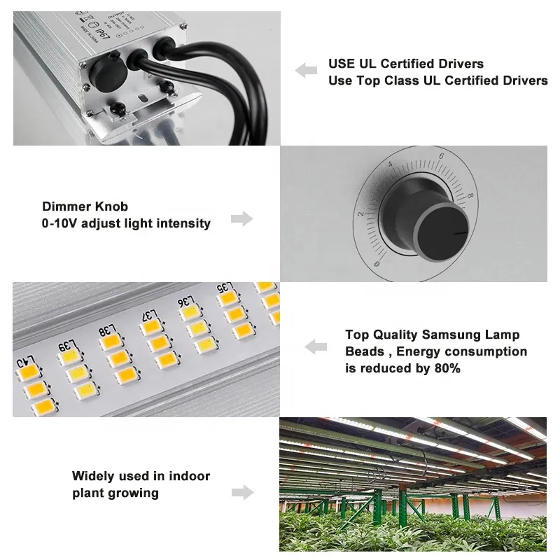 2.8umol Full Spectrum LED Growing Light Bulb for Farm Hydroponic Growth 480W 600W 660W 800W Ultraviolet Foldable Dimmable LED Plant Grow Lamp for Hemp