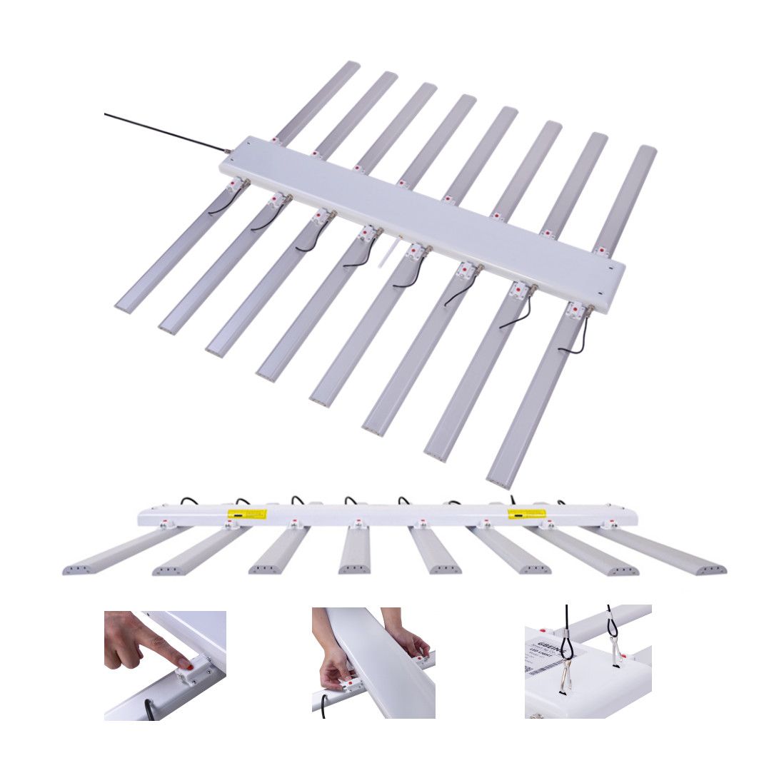 2021 Best Commercial Hortibloom 8 Bar 650W Samsong Full Spectrum LED Grow Light