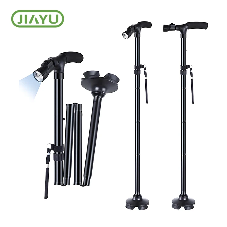 What features should you look for when buying an Aluminum Walking Cane with LED Light for elderly users