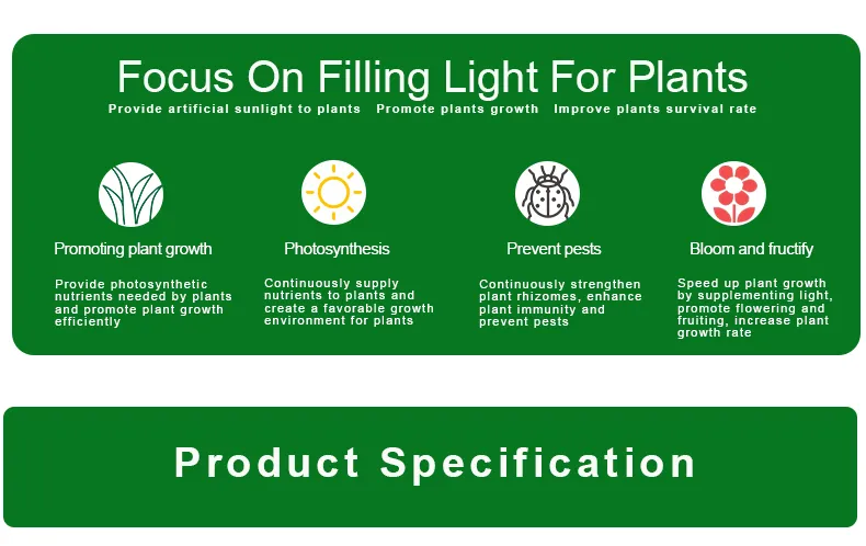 20W/40W Tripod Stand Adjustable LED Grow Light for House Garden Hydroponics Succulent Growing