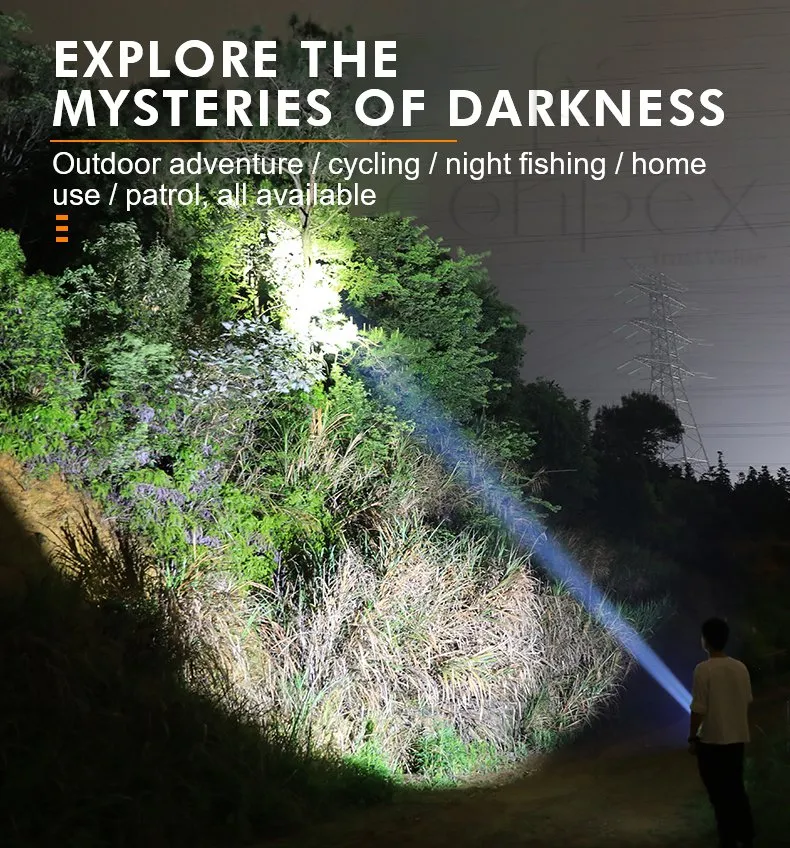 360light Brightest 6000K 80 Meter Dp70 Ipx8 Hunting Flashlight LED Torch for Diving