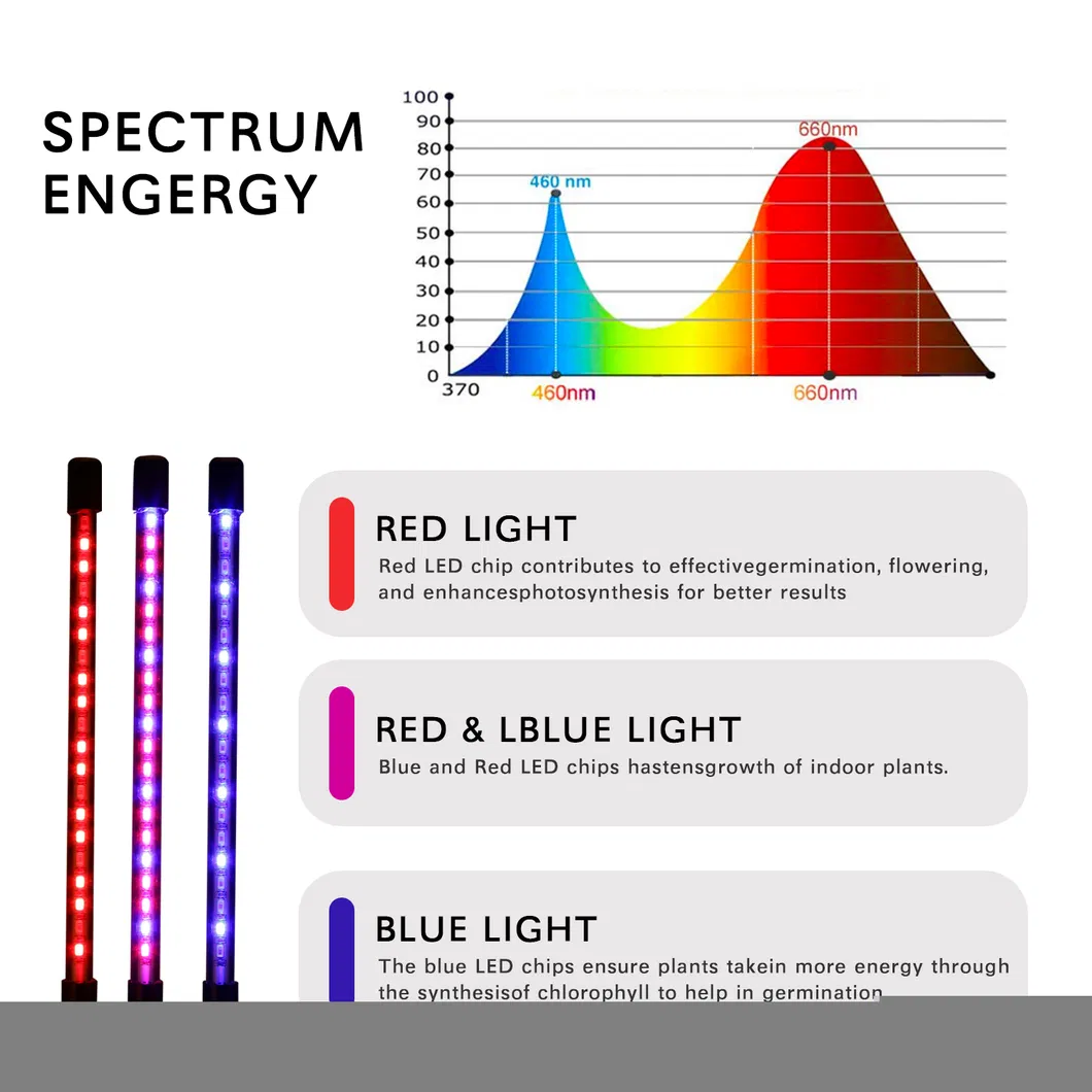 4 Heads Full Spectrum Plant Growth Light with Remote Control