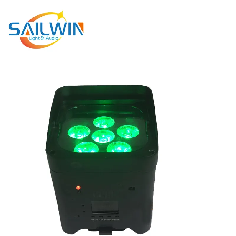 6*18W 6in1 Rgbaw UV Battery Powered APP Mobile LED PAR Light