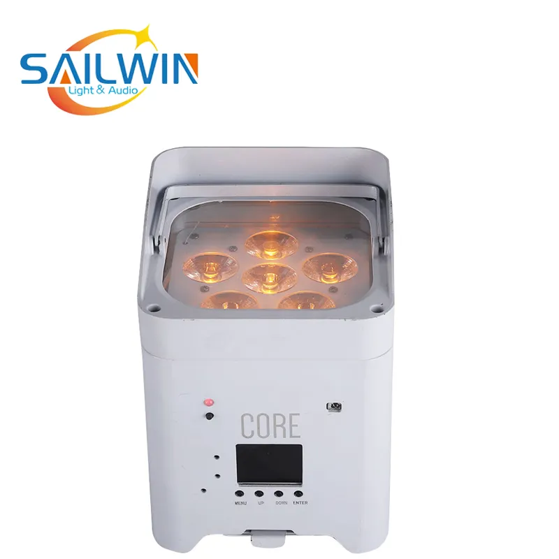 6*18W 6in1 Rgbaw UV Battery Powered APP Mobile LED PAR Light