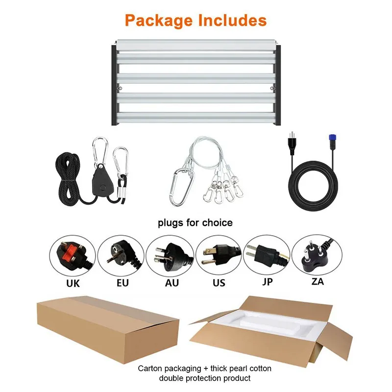 600W LED Growing Lights for Indoor Plants with Full Spectrum White