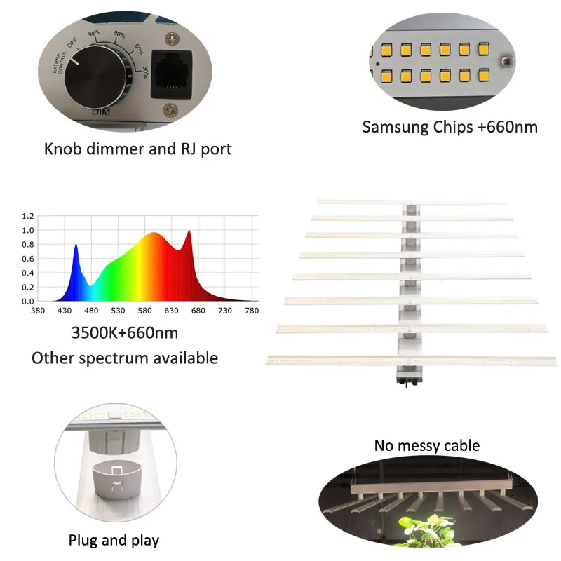 600W WiFi Control LED Grow Light with Full Spectrum for Plants Greenhouse Light