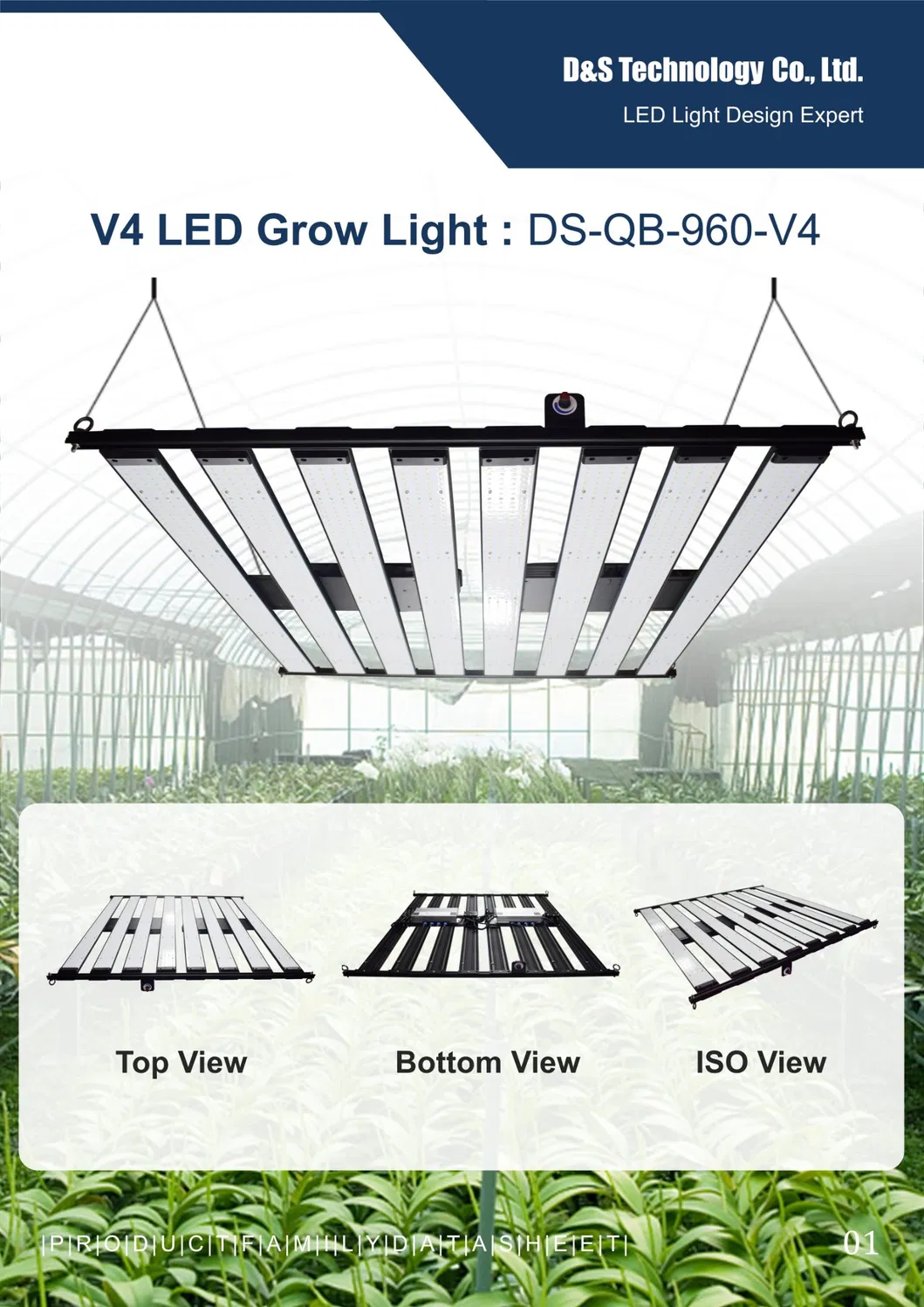 960W LED Grow Lights 2560PCS Full Spectrum Samsug Orsam Chip