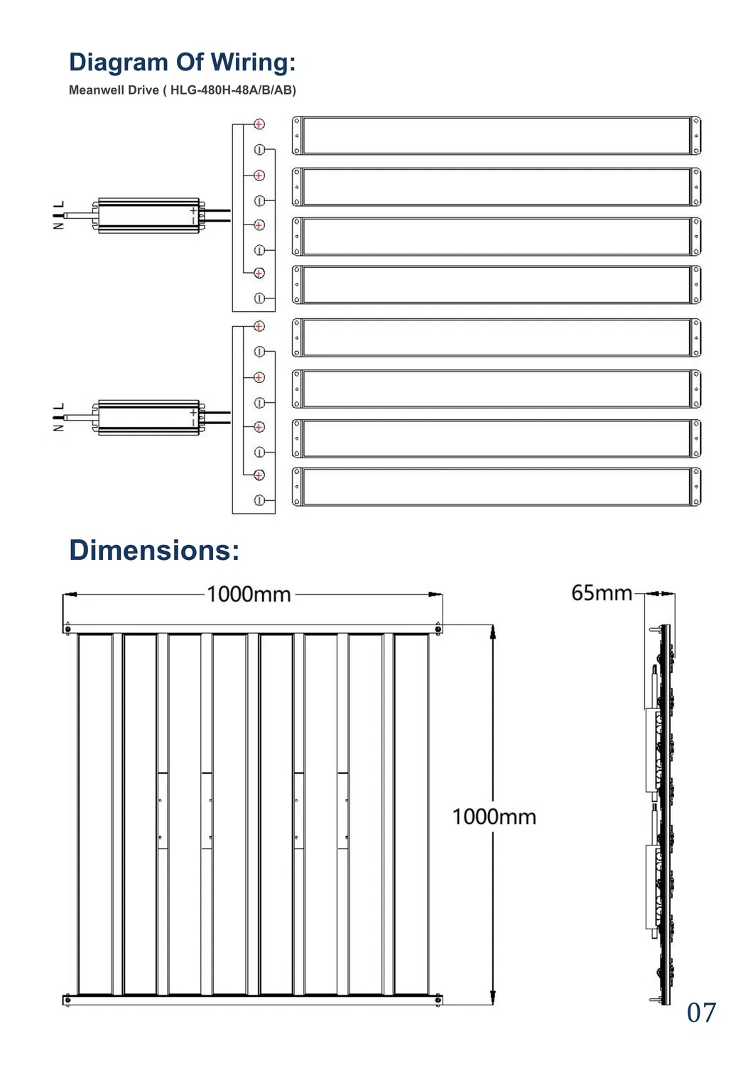 960W LED Grow Lights 2560PCS Full Spectrum Samsug Orsam Chip
