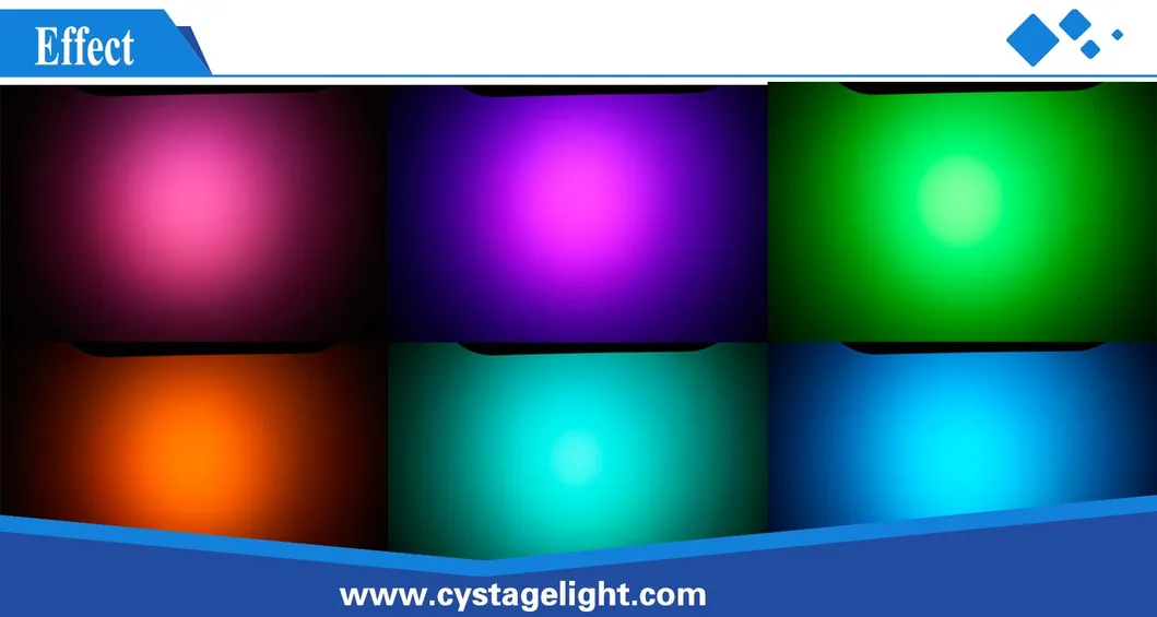 9PCS*10W 4in1 LED Battery-Powered and Wireless DMX Flat PAR Light