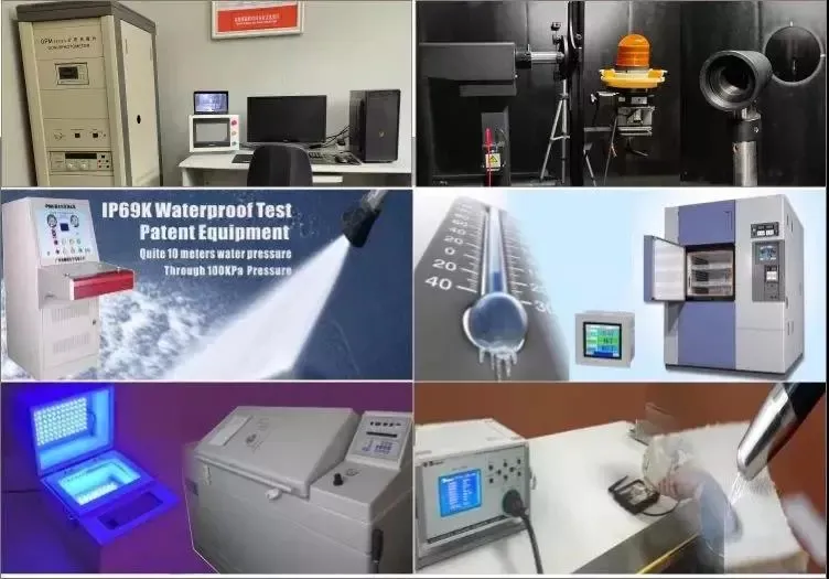 Amber Beacon Flexible DIN Pole Mount Tractor Rotating LED Warning Light ECE R65 IP69K