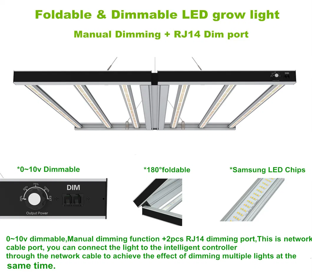Best Quality Control Multi Function Group Control Dimming Timer Rj14 LED Lm301b Grow Light Bar 6 Strips Full Spectrum