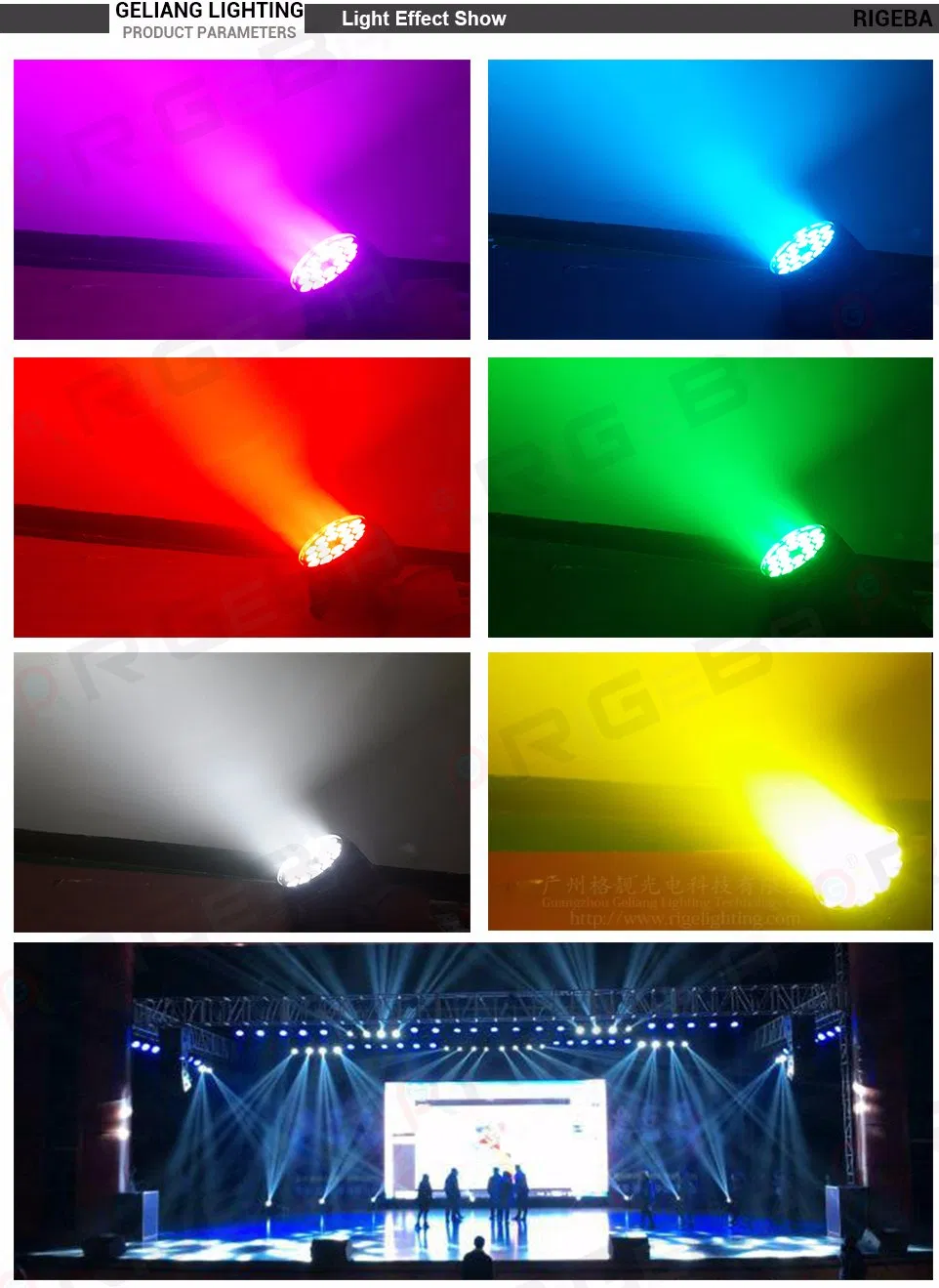 China New PAR64 18LEDs*10W RGBW 4 in 1 DMX Control Stage Light LED PAR