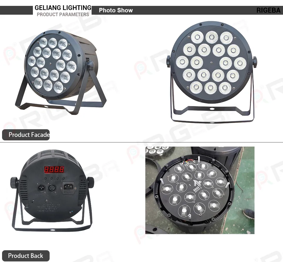 China New PAR64 18LEDs*10W RGBW 4 in 1 DMX Control Stage Light LED PAR