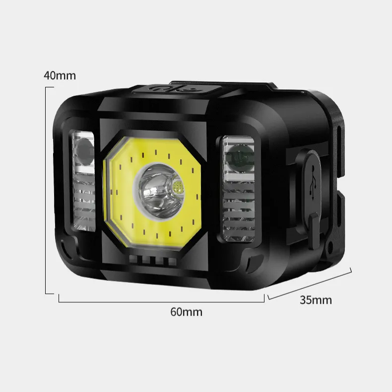 COB Rechargeable Headlamp with Sensor Switch LED Camping Headlamp