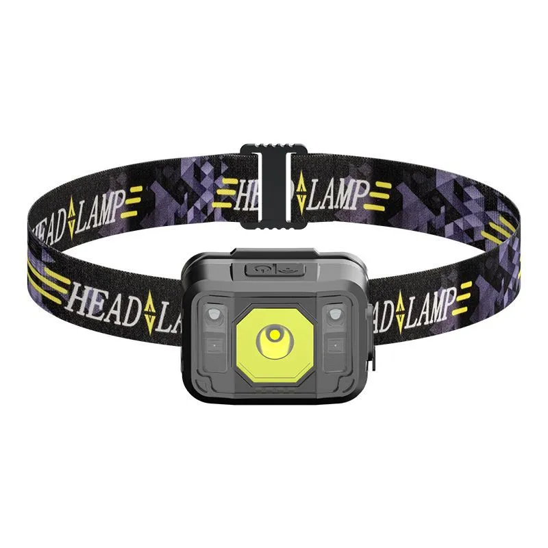 COB Rechargeable Headlamp with Sensor Switch LED Camping Headlamp