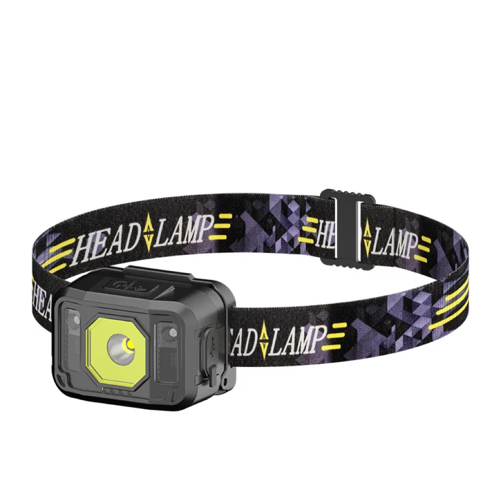 COB Rechargeable Headlamp with Sensor Switch LED Camping Headlamp