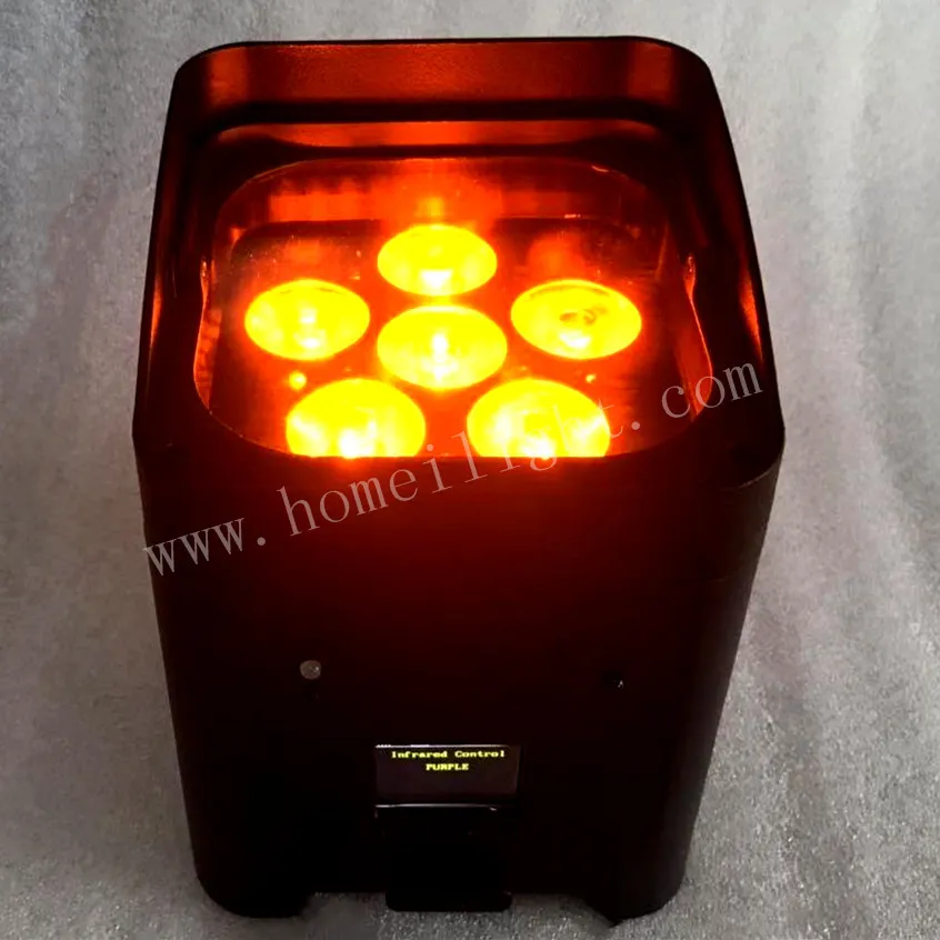 Direct Selling 6PCS 6 in 1 Wireless Remote Control WiFi Battery PAR Light Stage Performance Wedding Mini PAR Light