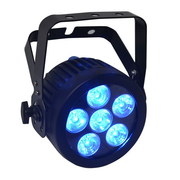 DJ Equipment Compact RGBWA UV Stage Light LED PAR with Powercon Slim Aluminum Housing