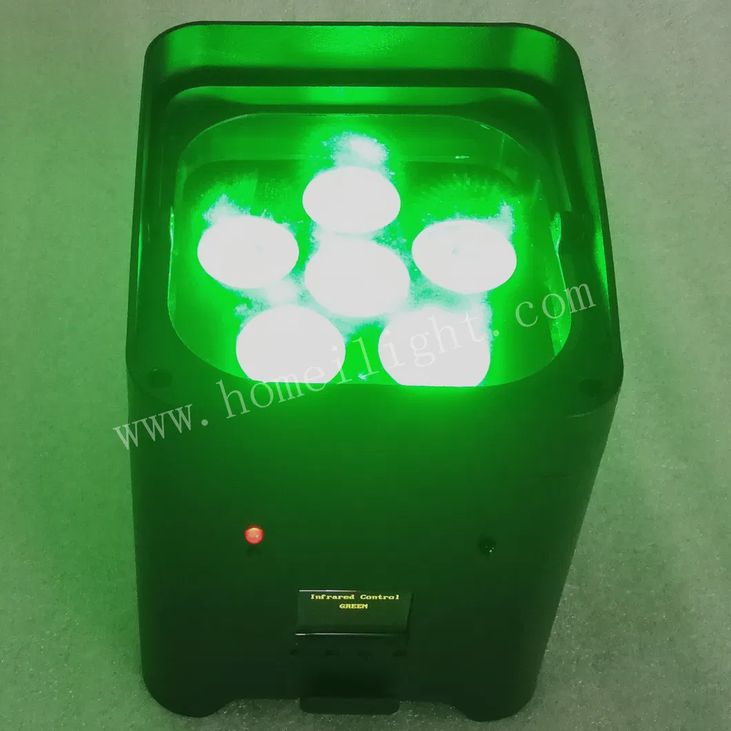 DMX512 High Brightness 6PCS 18W 6in 1 Rgbwauv with Mobile Phone WiFi Control 6PCS PAR Light