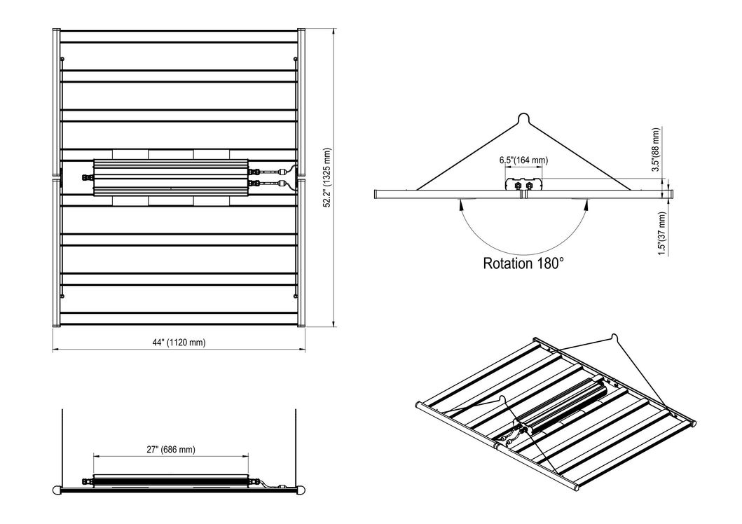 ETL/CE Approved High Quality as Gavita Full Spectrum Commercial LED Vertical Farming Bars 800W for Indoor Plants