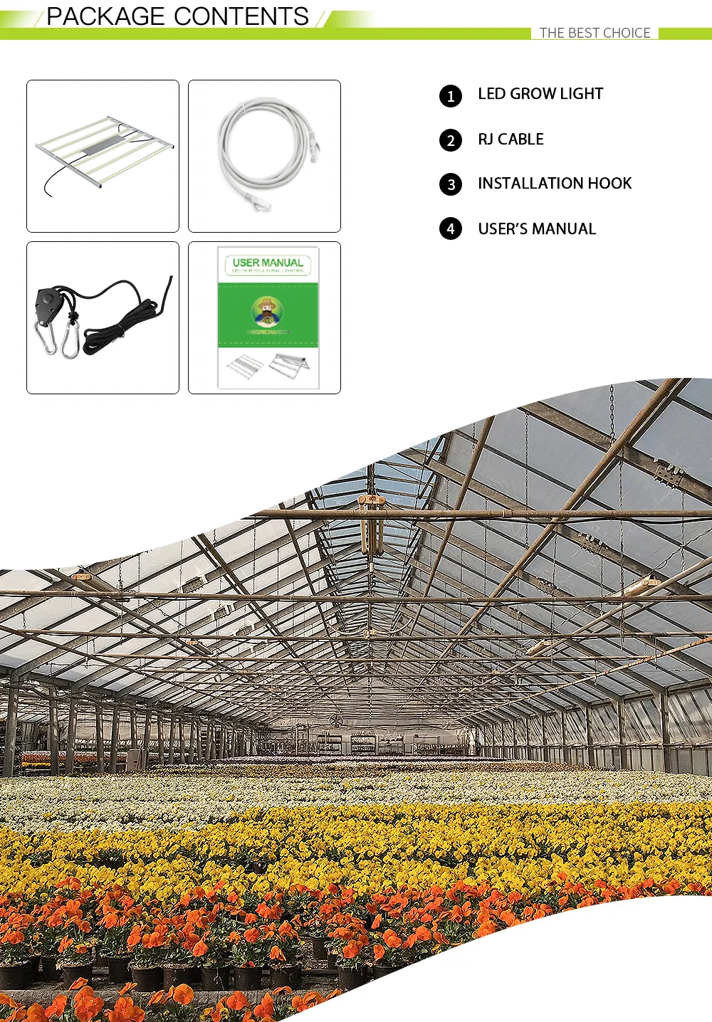 Factory Direct Sale 1000W Full Spectrum Tent Plant LED Grow Light
