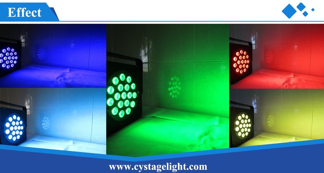 Flat PAR Light 18X3w RGB Colorful Mini Party LED Light