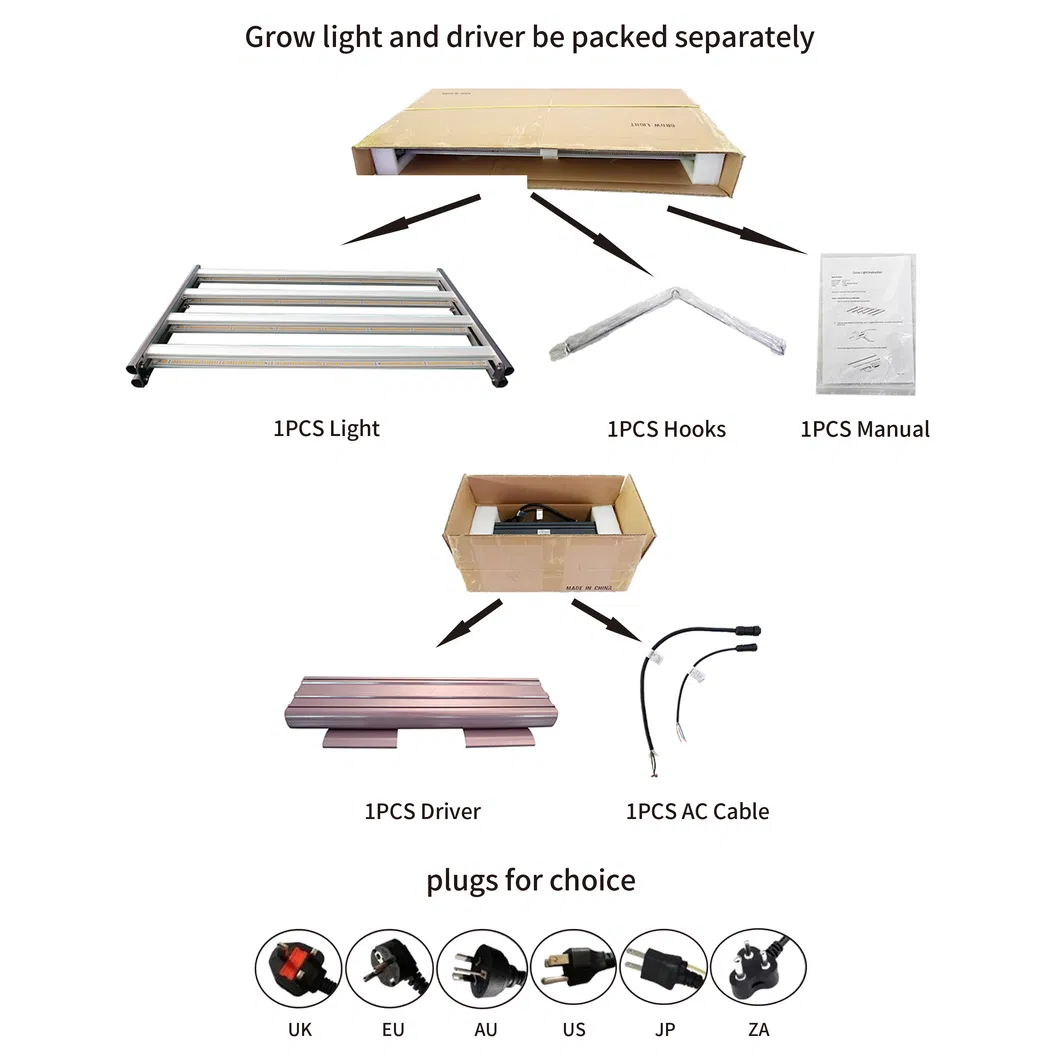 Full Spectrum Hydroponic Waterproof Lm301b 1000W Indoor Plants Dimmable Foldable Strip Bar Spydr LED Grow Light