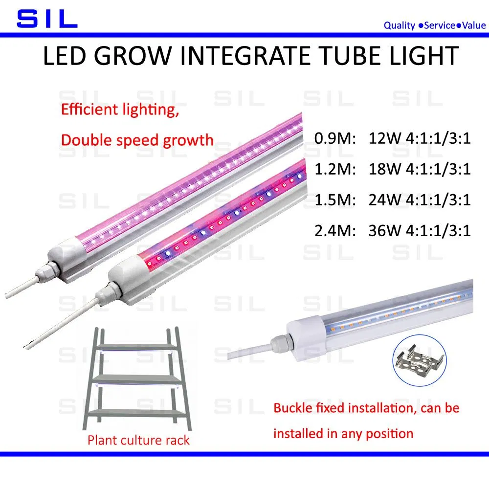 Full Spectrum Red LED Light Hofoled High Ppfd Indoor Plants Dimmable Quantum Board 2.4m LED Grow Light Tube