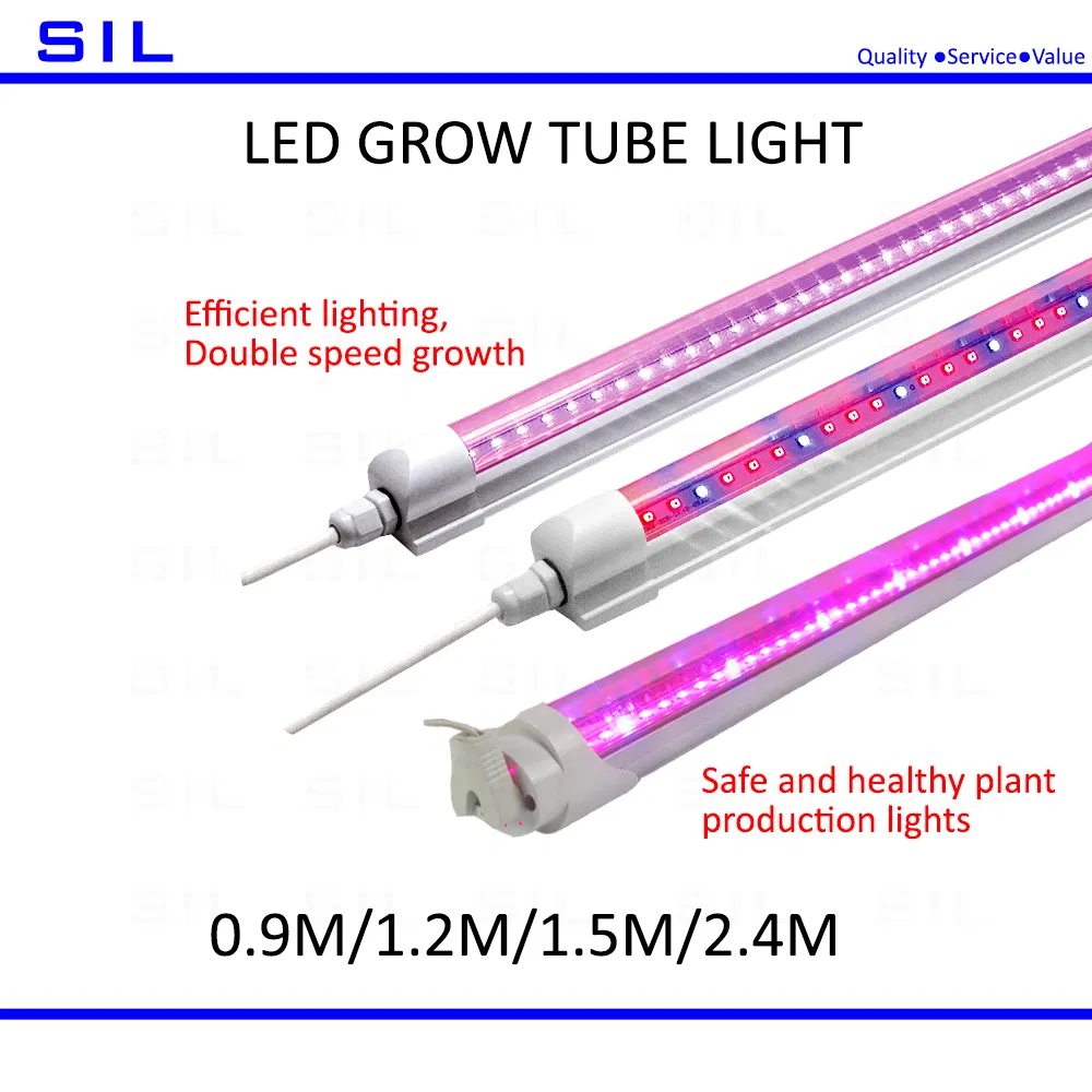 Full Spectrum Red LED Light Hofoled High Ppfd Waterproof Hydroponic Indoor Plants Dimmable Quantum Board 1.5m 24W LED Grow Tube Light