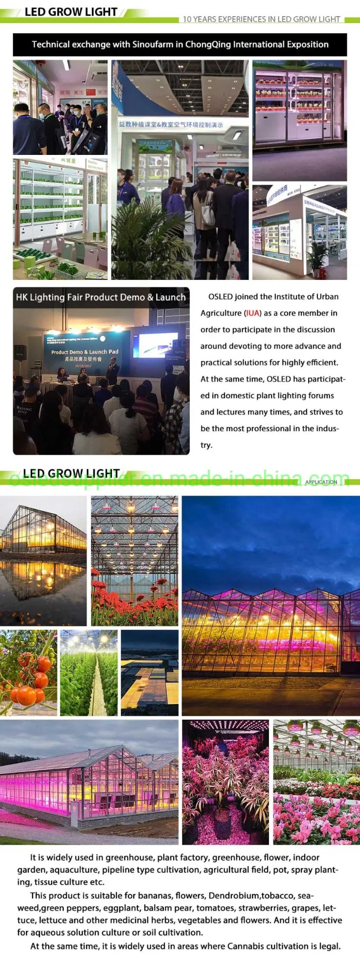 Greenhouse Hydroponic White IR UV SMD 3030 350W 460nm Blue 630nm Red Full Spectrum LED Grow Light for Commercial Plant
