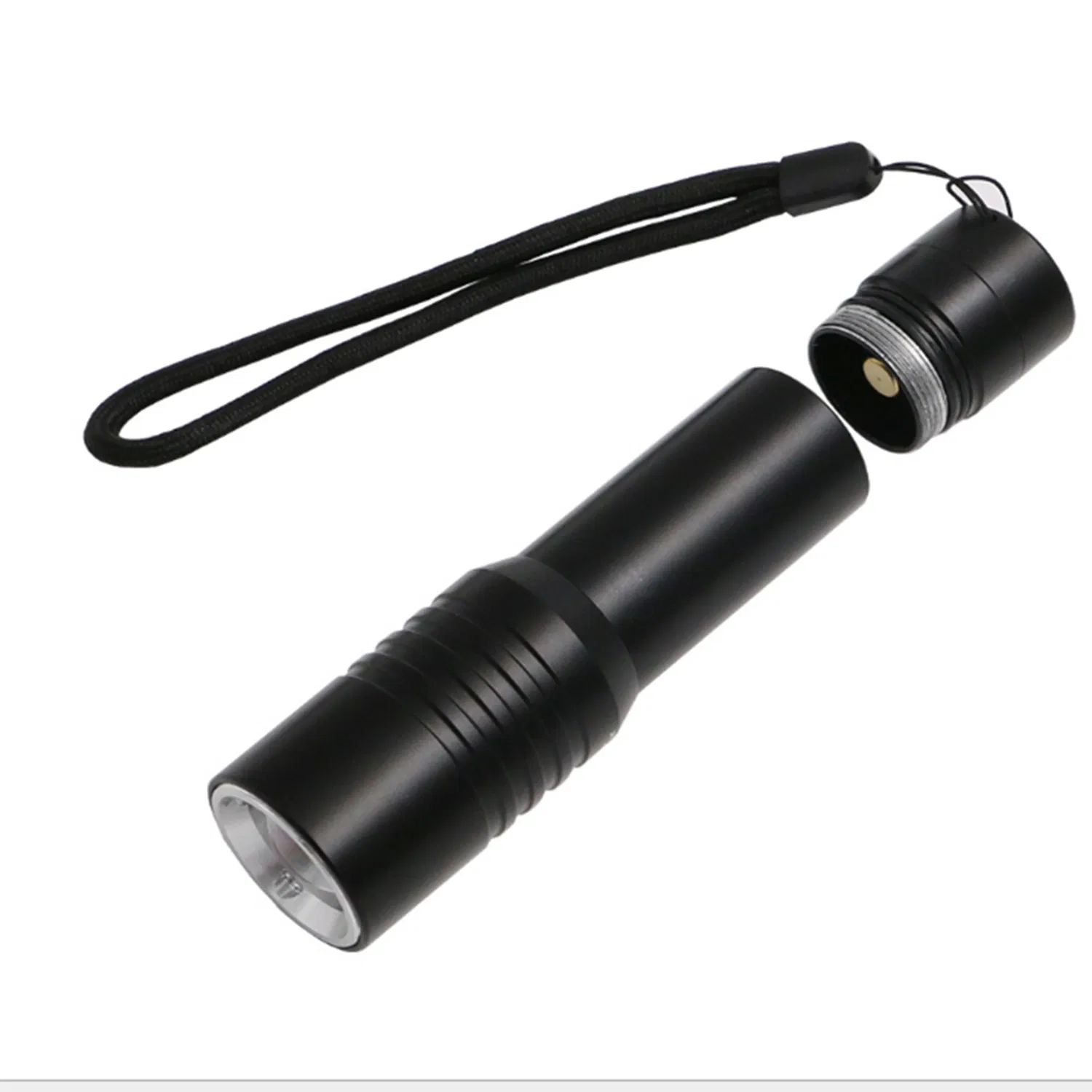 High Power T6 Rechargeable LED Aluminum Diving Flashlight Zoomable Diving Torch Light with 3 Work Modes