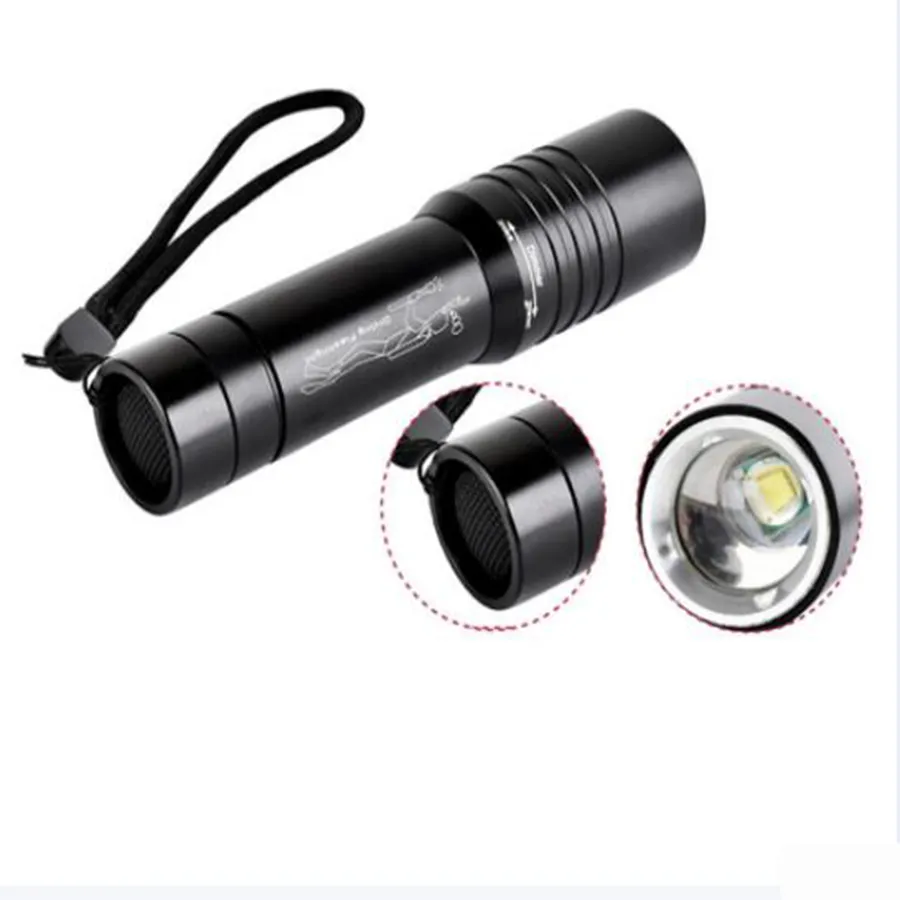 High Power T6 Rechargeable LED Aluminum Diving Flashlight Zoomable Diving Torch Light with 3 Work Modes
