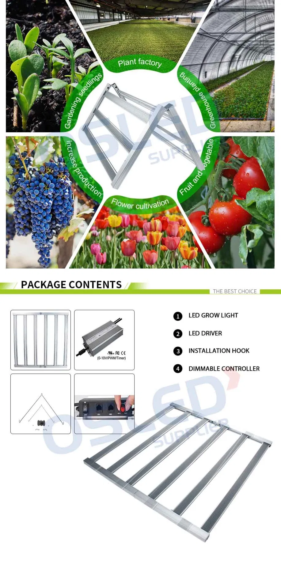 Higrowsir Horticultural Lighting High Quality 480W 640W 880W 1000W LED Light Indoor Plant Full Spectrum LED Grow Light Indoor LED Light for Hydroponics