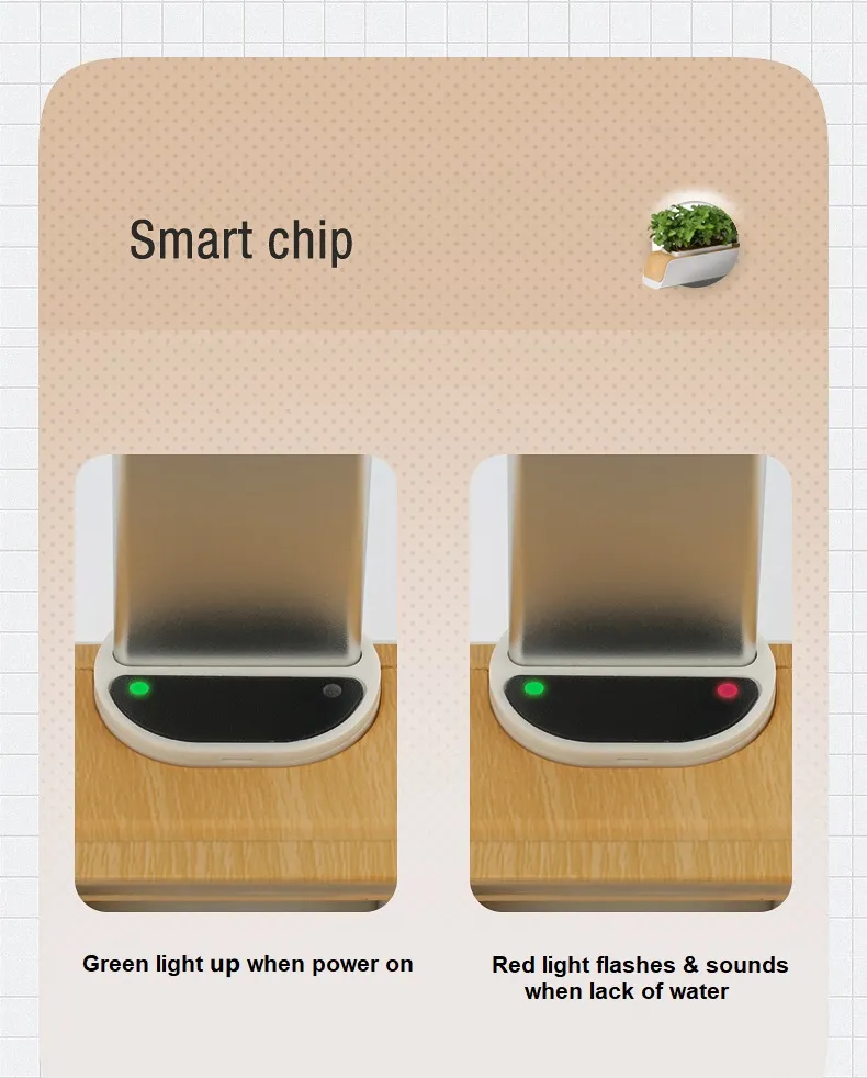 Hydroponics Kitchen Kit Indoor Growing Systems Mini Home Garden with LED Plant Grow Light