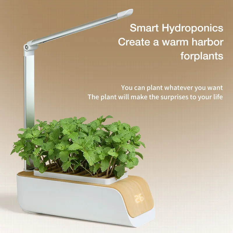 Hydroponics Kitchen Kit Indoor Growing Systems Mini Home Garden with LED Plant Grow Light