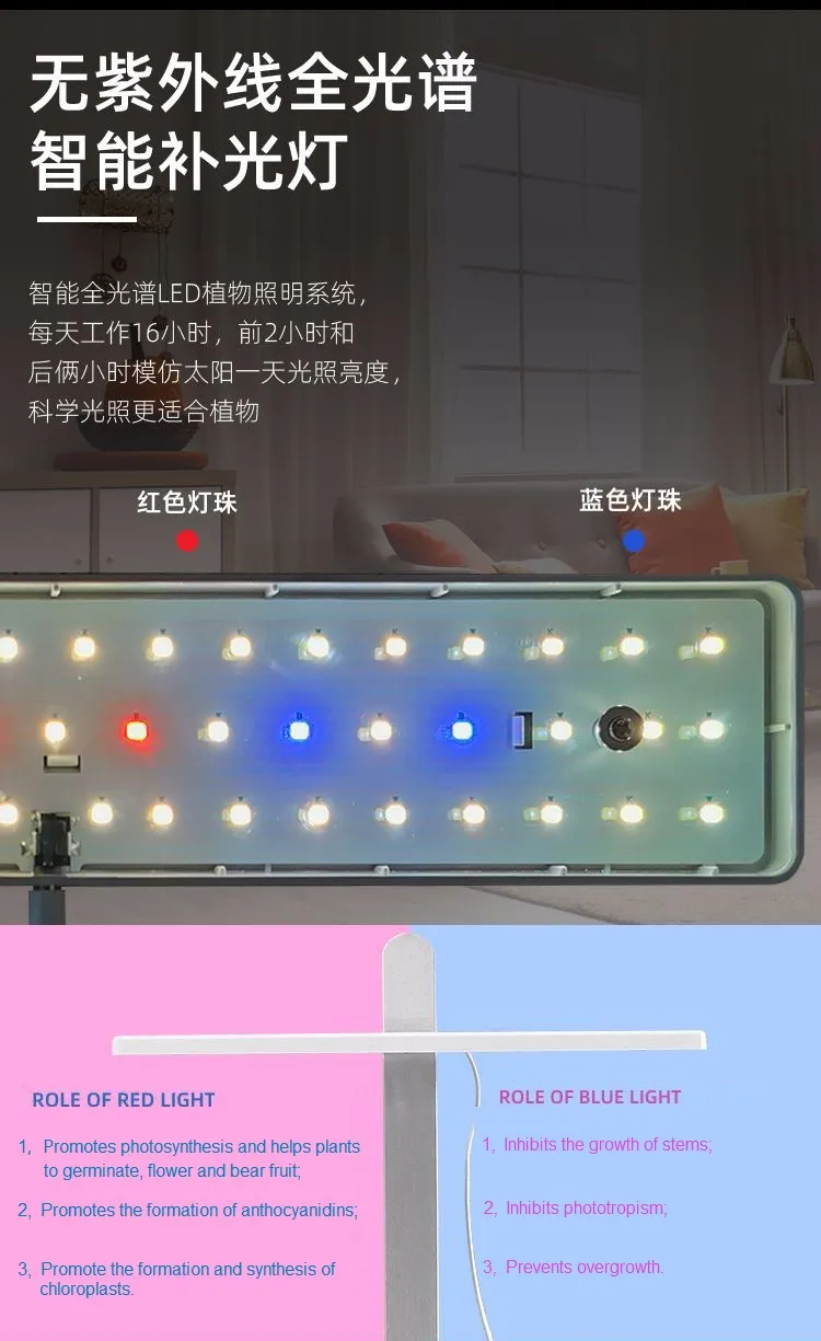 Hydroponics Smart Indoor Garden Herb Vegetable Planter Plant Flower Pot Educational Equipment Kitchen Home Appliance with LED Grow Light