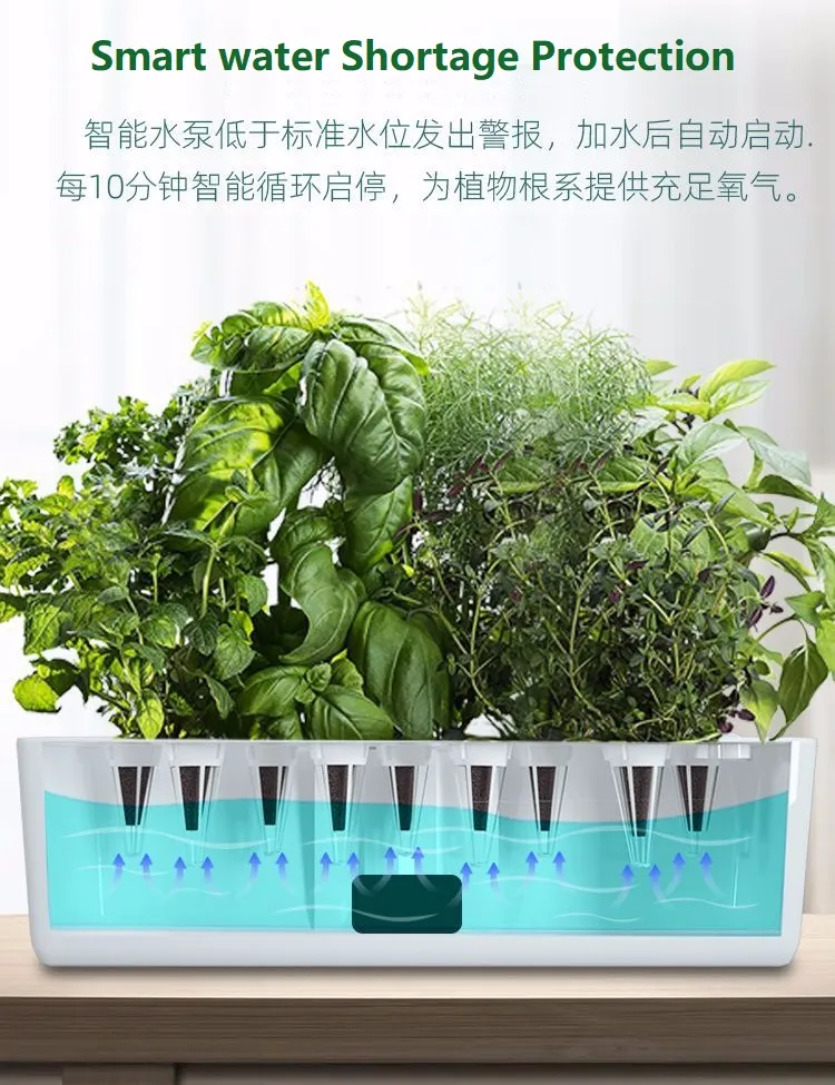 Hydroponics Smart Indoor Garden Herb Vegetable Planter Plant Flower Pot Educational Equipment Kitchen Home Appliance with LED Grow Light