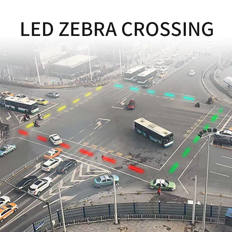 IP67 RGY Smart Pedestrian Traffic Signal LED Zebra Crossing Light