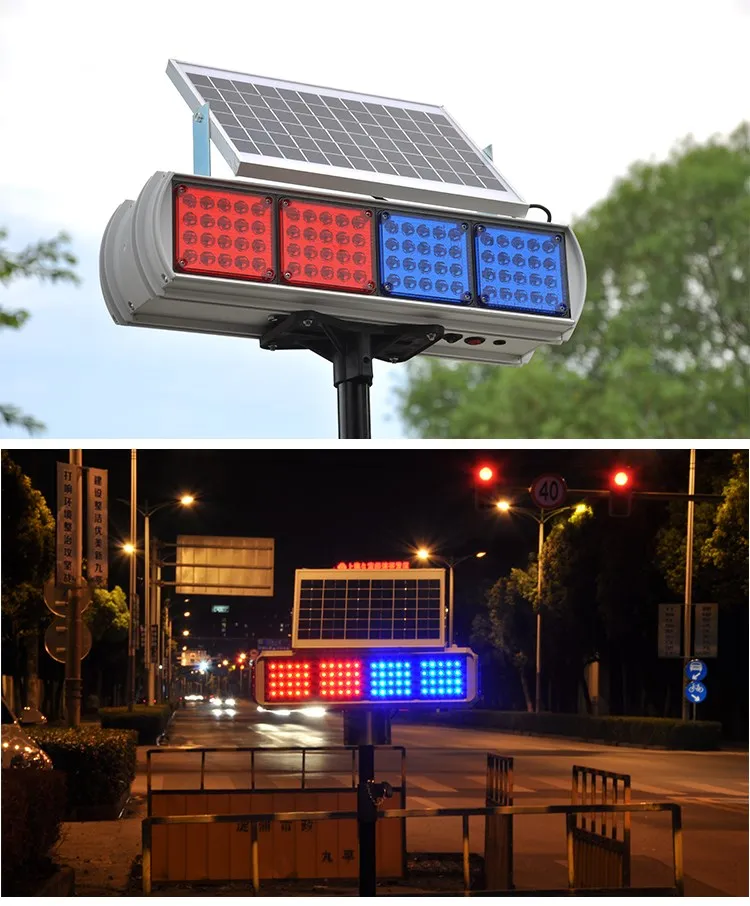 IP68 Road Safety Lamp Solar Burst Flash Lamp Single Solar Powered LED Traffic Warning Light