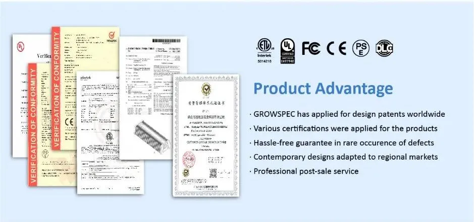 LED Grow Light Full Spectrum High Ppfd Dimmable Indoor Greenhouse Plants Vertical Farming Microgreen
