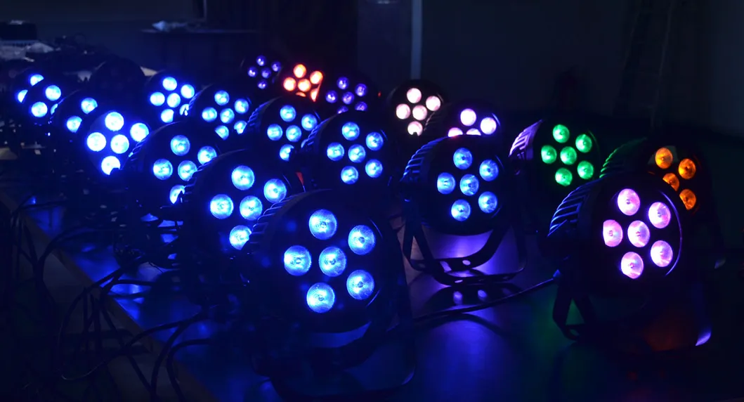 LED Mini Slim Flat PAR PRO Light for Stage, Event, Lighting with Powercon Aluminium Housing and Ce Certification
