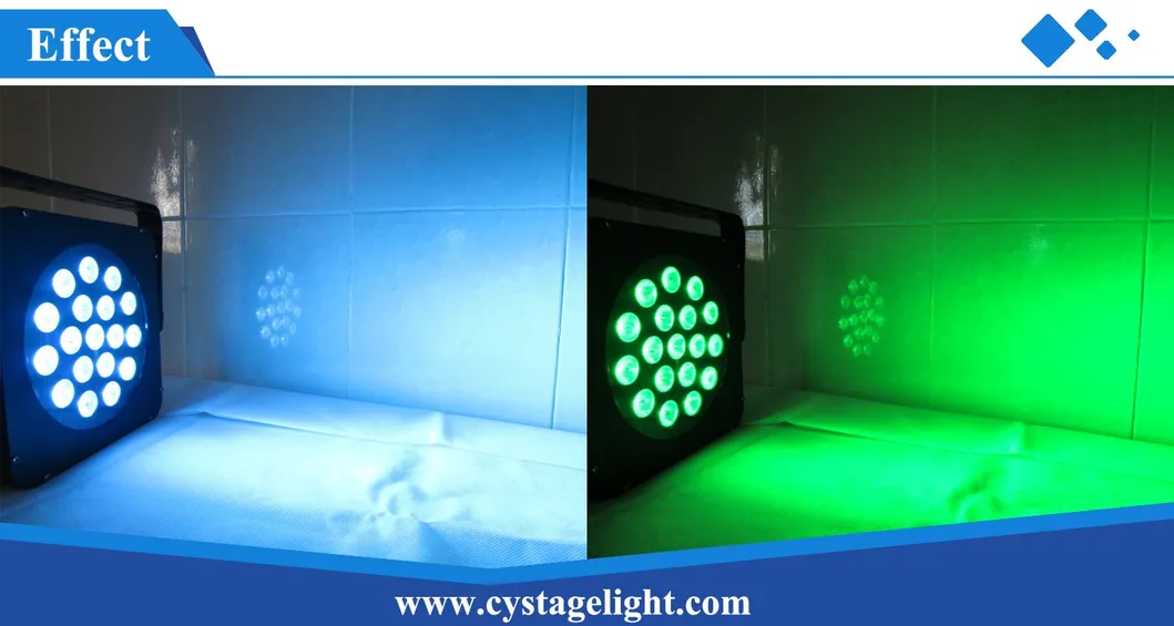 LED PAR Can 18*3W LED Flat PAR Stage Effect Light