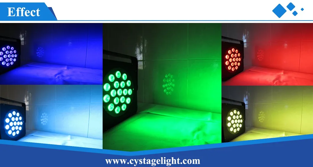 LED PAR Can 18*3W LED Flat PAR Stage Effect Light
